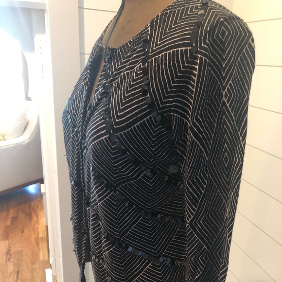 Ann Taylor Loft Black/White Cardigan - Picture 5 of 6